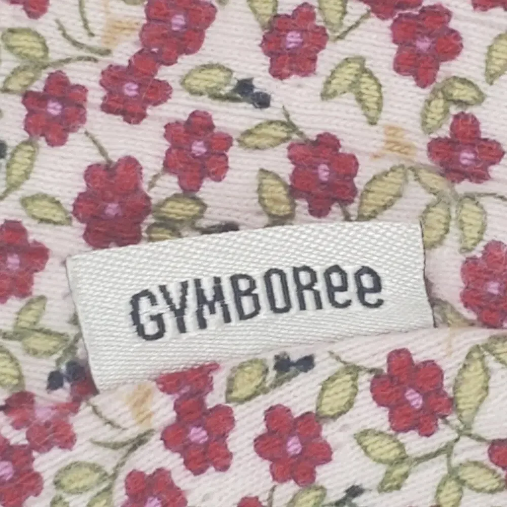 Vintage Gymboree 2001 Floral Peter Pan Collar Top Cream Pink 6-12mo